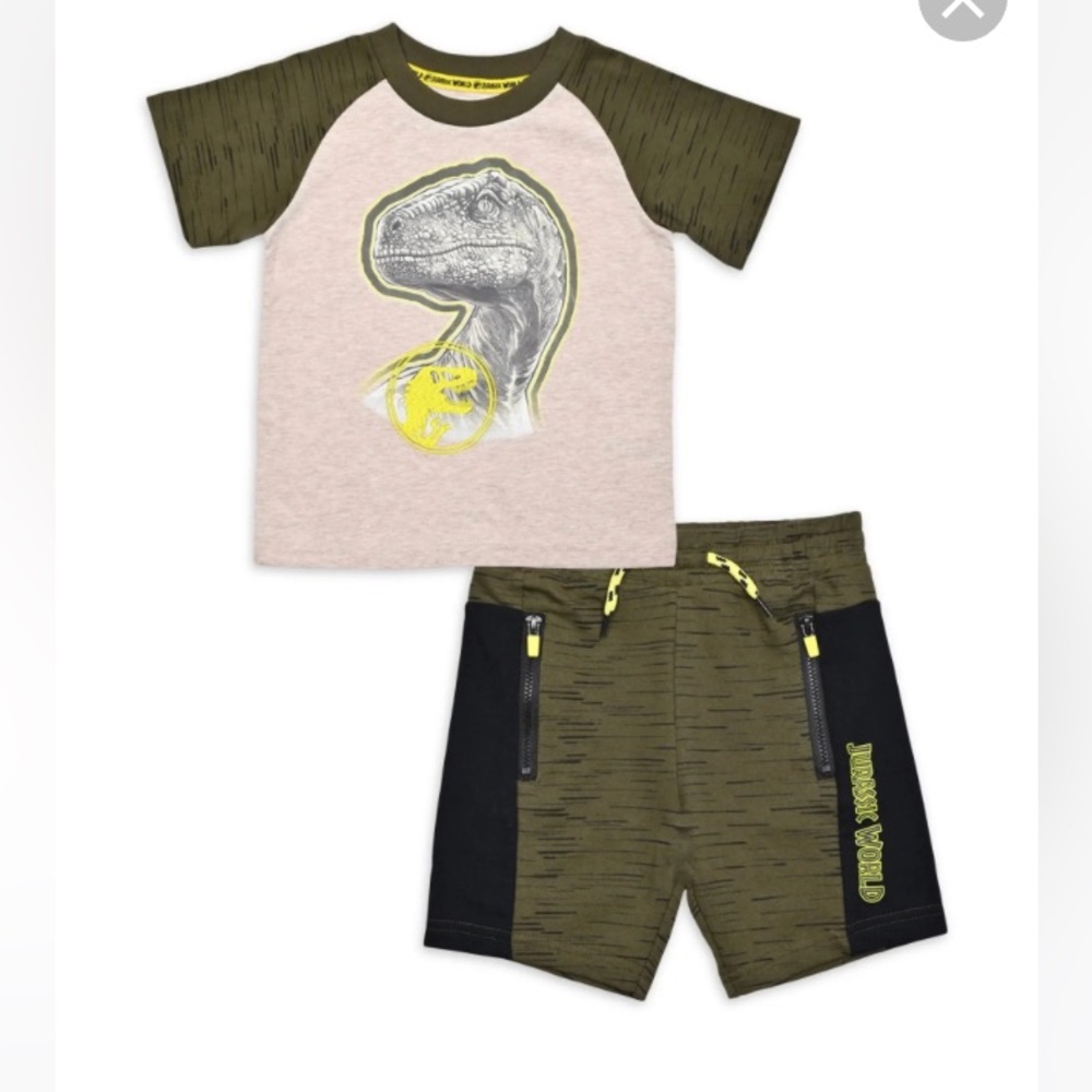Boys Jurassic World Shirt and Short Set